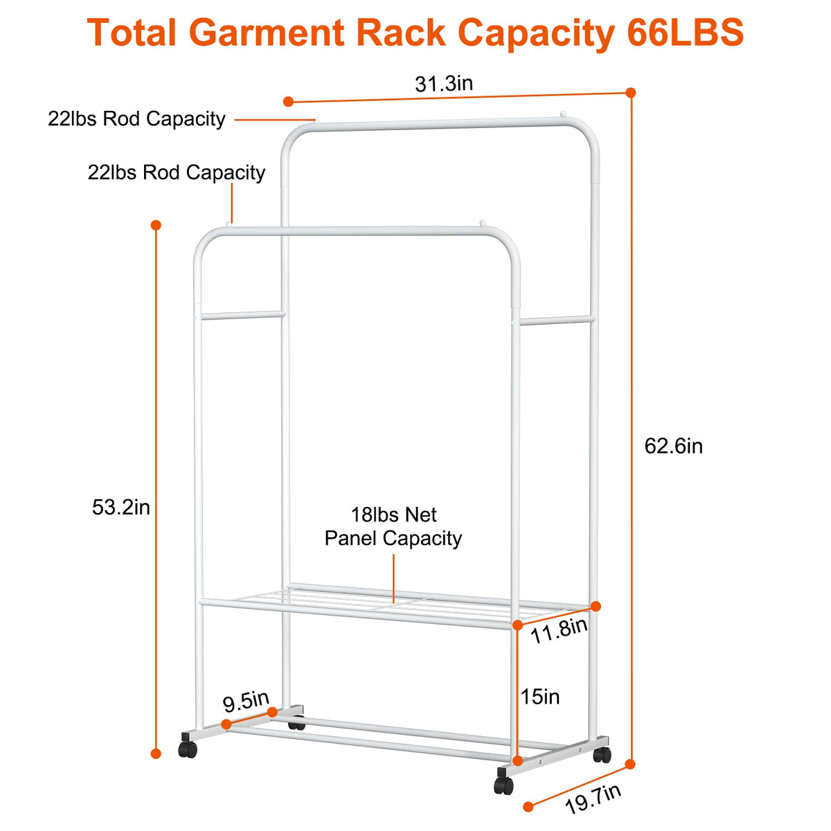 1Pc Vêtements pendaison Rack Vêtements pendaison Rail Oreiller Chaussures Affichage Organisateur Stand Rolling