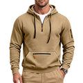 Arrivée European Size Half-Zip Multi-Pocket Casual Loose Sports Pullover Hoodie For Foreig