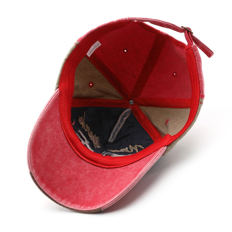 Casquette de baseball pour hommes à lettre lavée