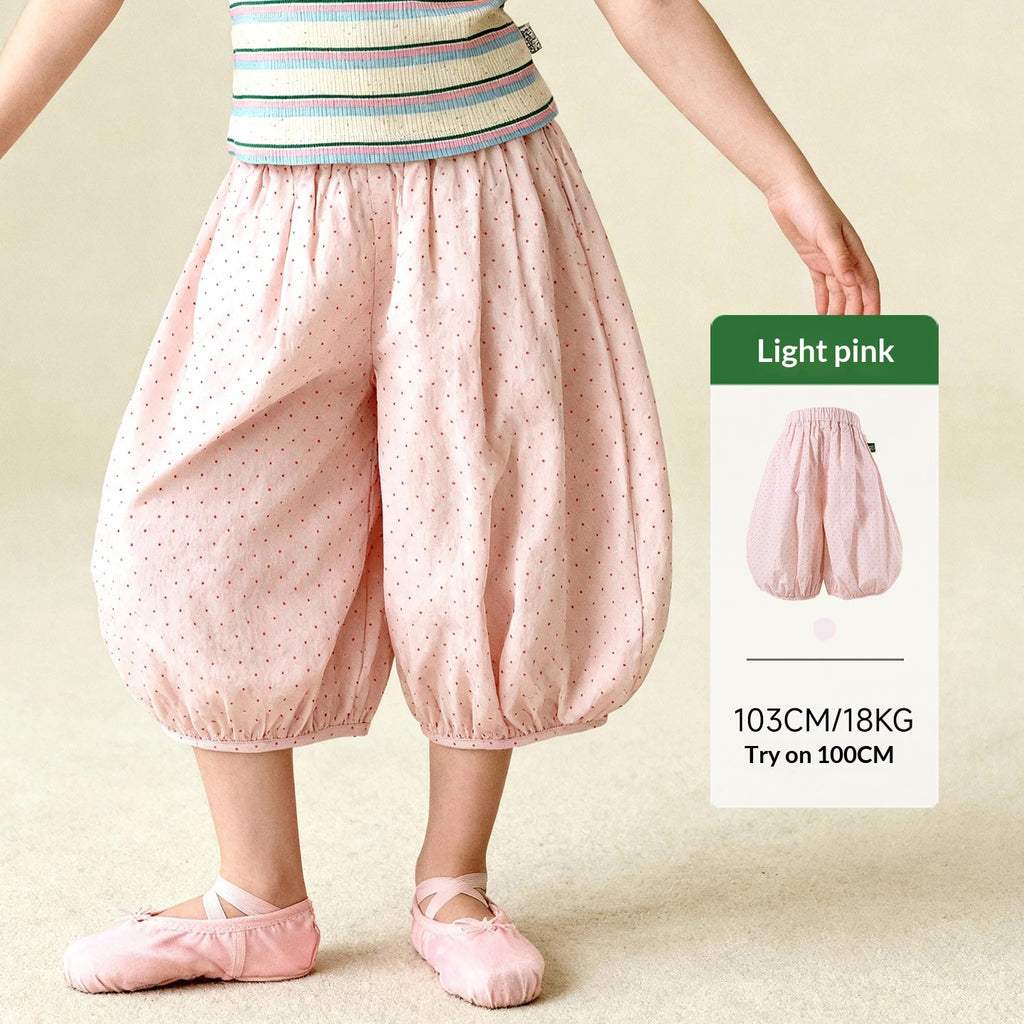 Striped Polka-dot Solide-couleur enroulé Casual Bloomers tous les jours