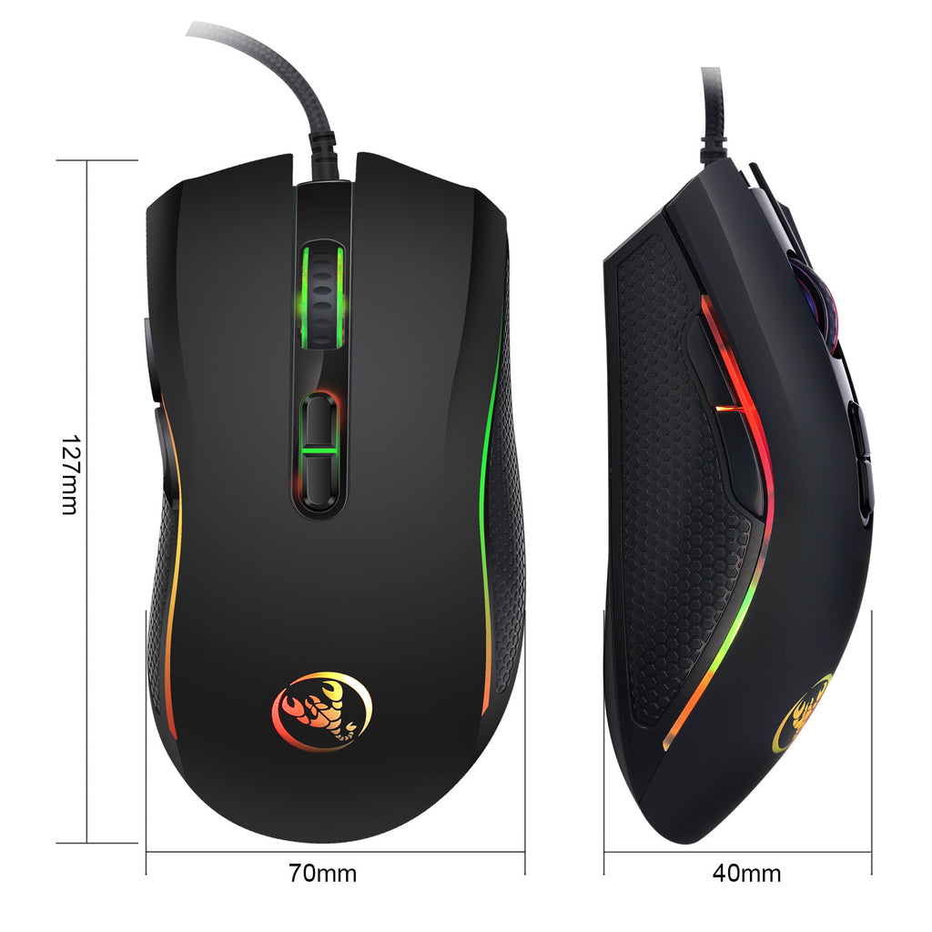 Keyboard and mouse combo white backlight mixed color black
