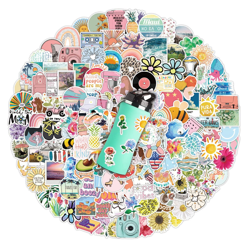 Stickers Style 200 pièces Bricolage décoratif notebook de bagages Etiquette imperméable