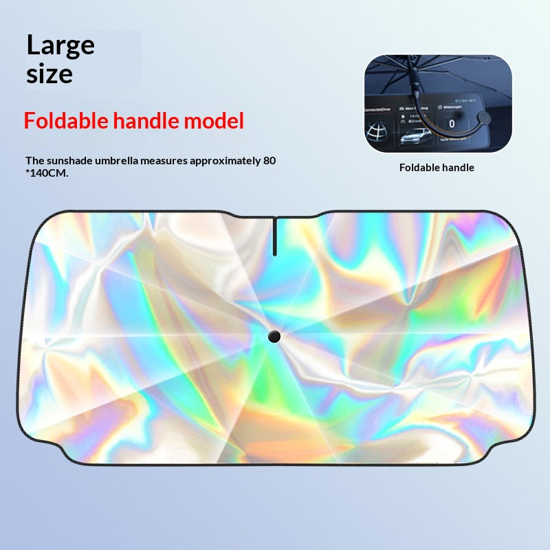 Car Sunshade Summer Laser Gradient Universal
