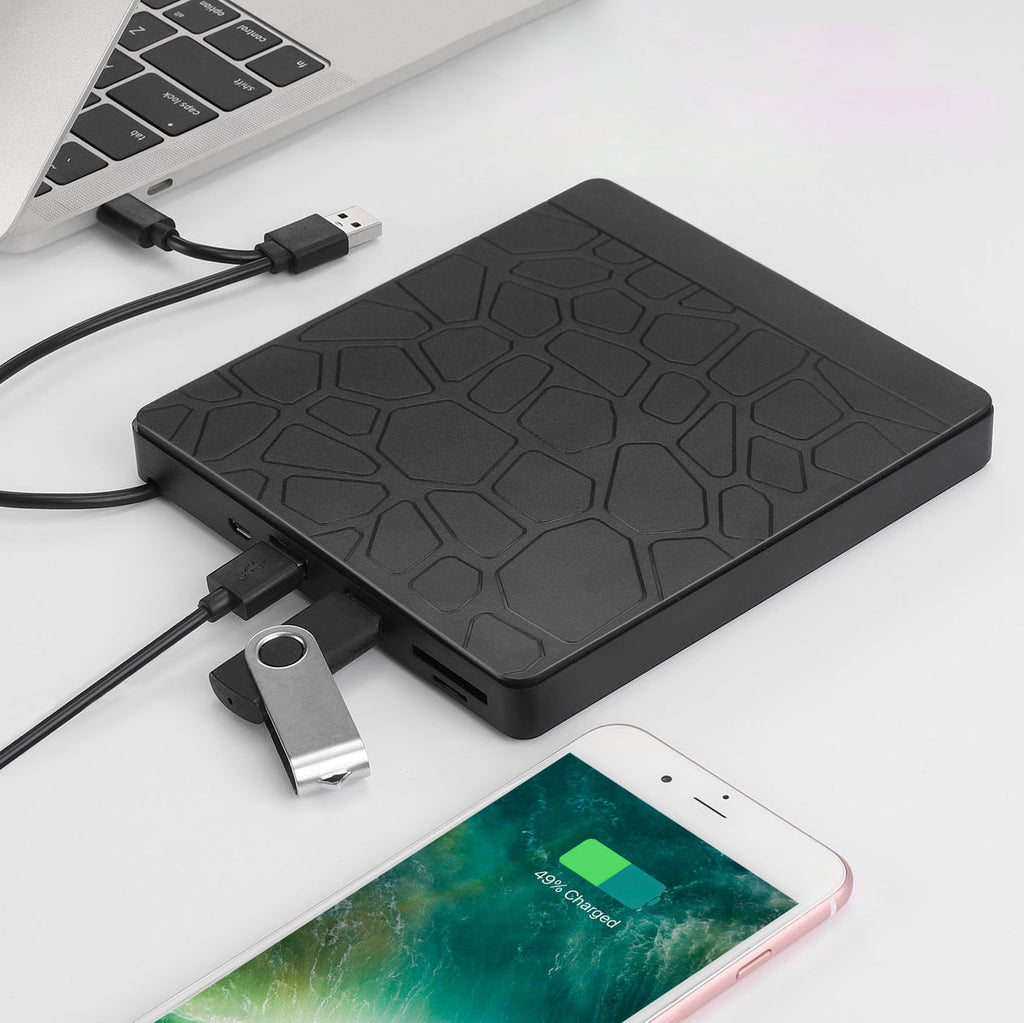 5-en-1 Multi-fonctions External Optical Drive Notebook Computer Recording Machine Plug-in E