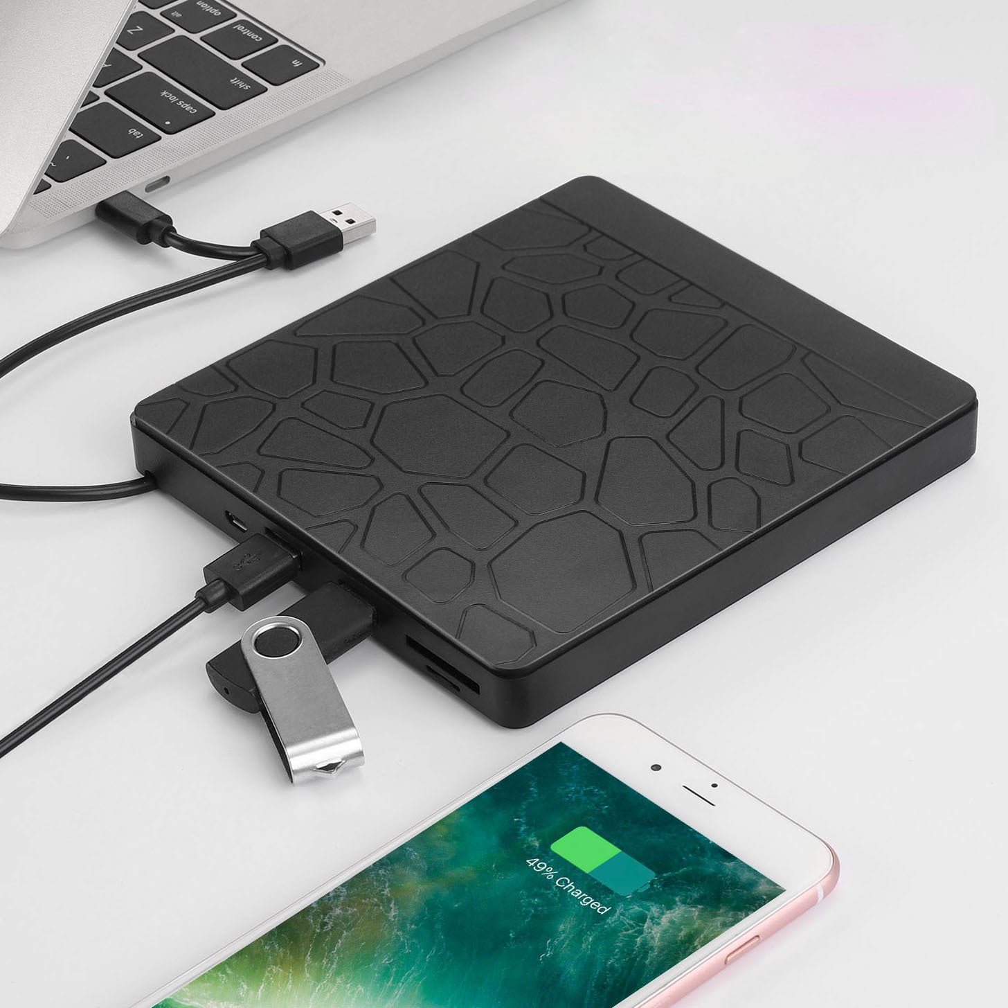 5-en-1 Multi-fonctions External Optical Drive Notebook Computer Recording Machine Plug-in E