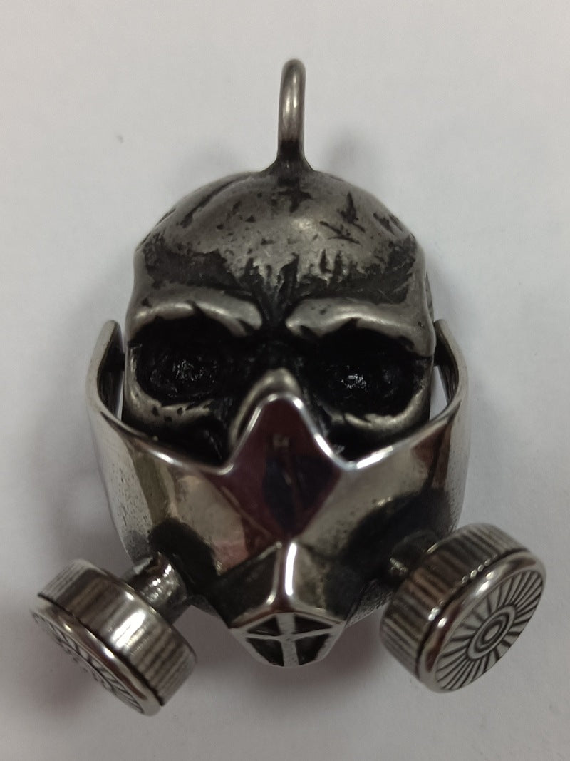 Collier de masque à gaz de crâne rétro créatif