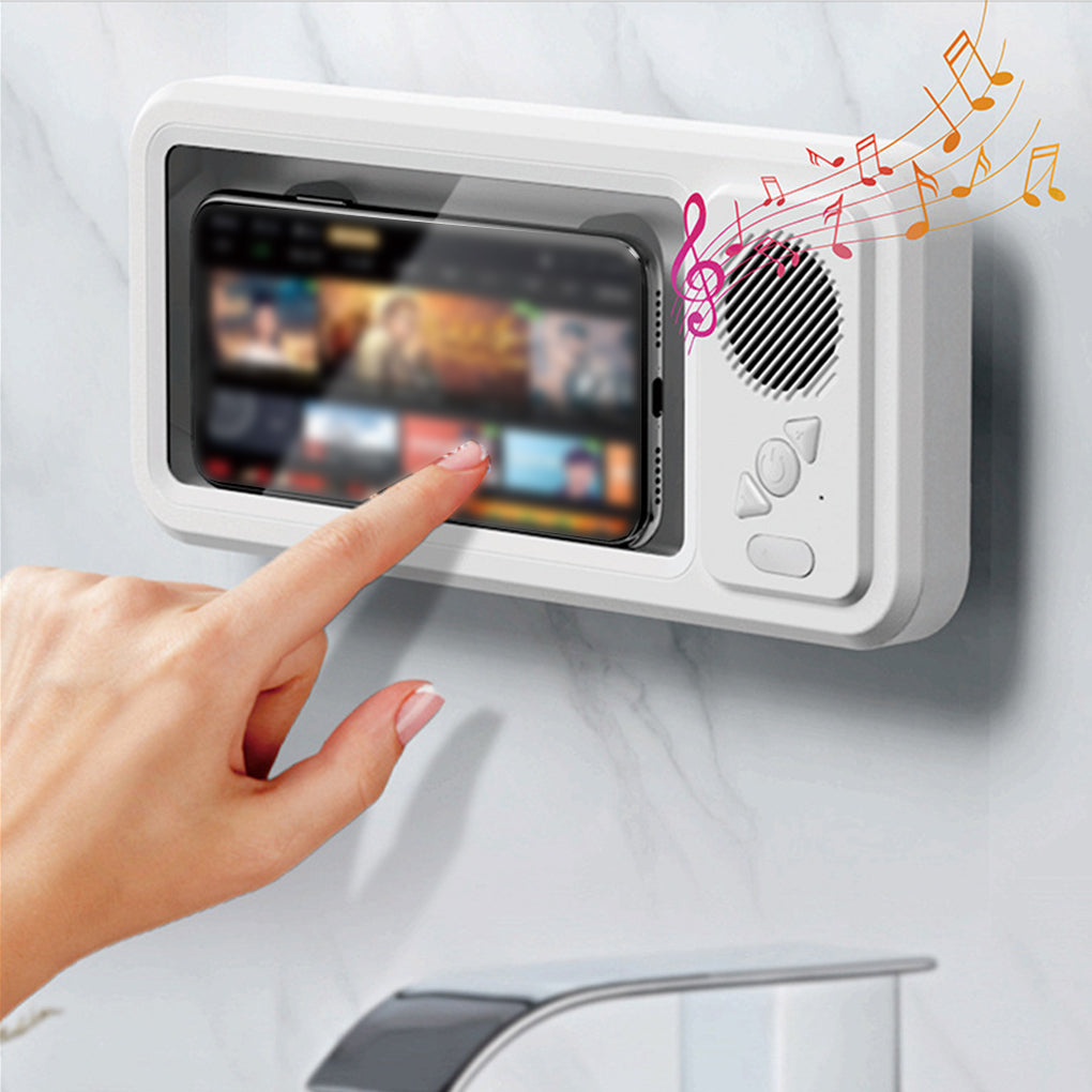 Salle de bain Étanche Coffre-fort Téléphone portable Bluetooth Haut-parleur Audio Baignoire TV Stand Téléphone portable Ho