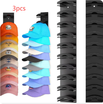Baseball Cap Rangement Rack mural sans punch