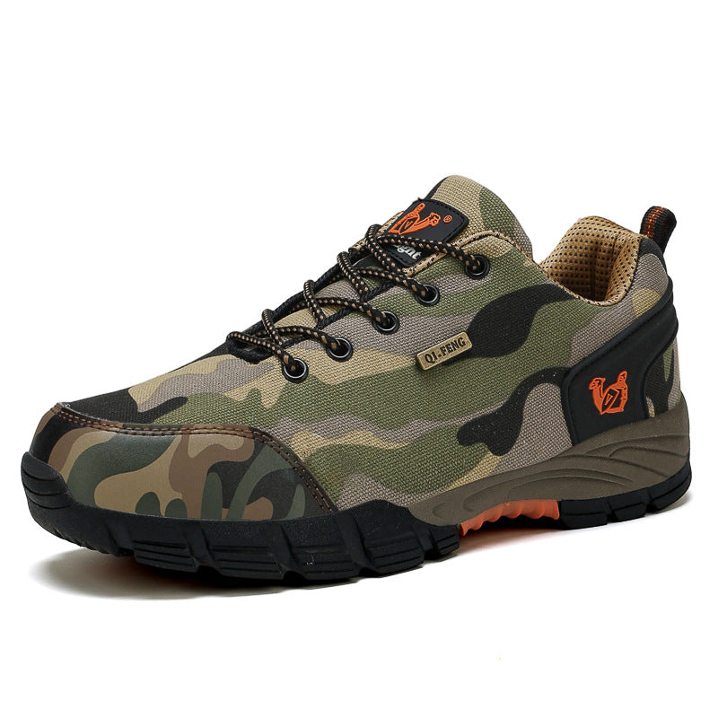 Camouflage Randonnée en plein air Hommes Respirant Bas-top Trekking Sneakers pour l'entraînement militaire