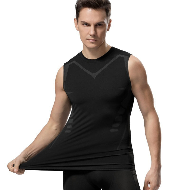 Tight Vest hommes Basketball Sports Tight American Style Training Vest Base à séchage rapide El