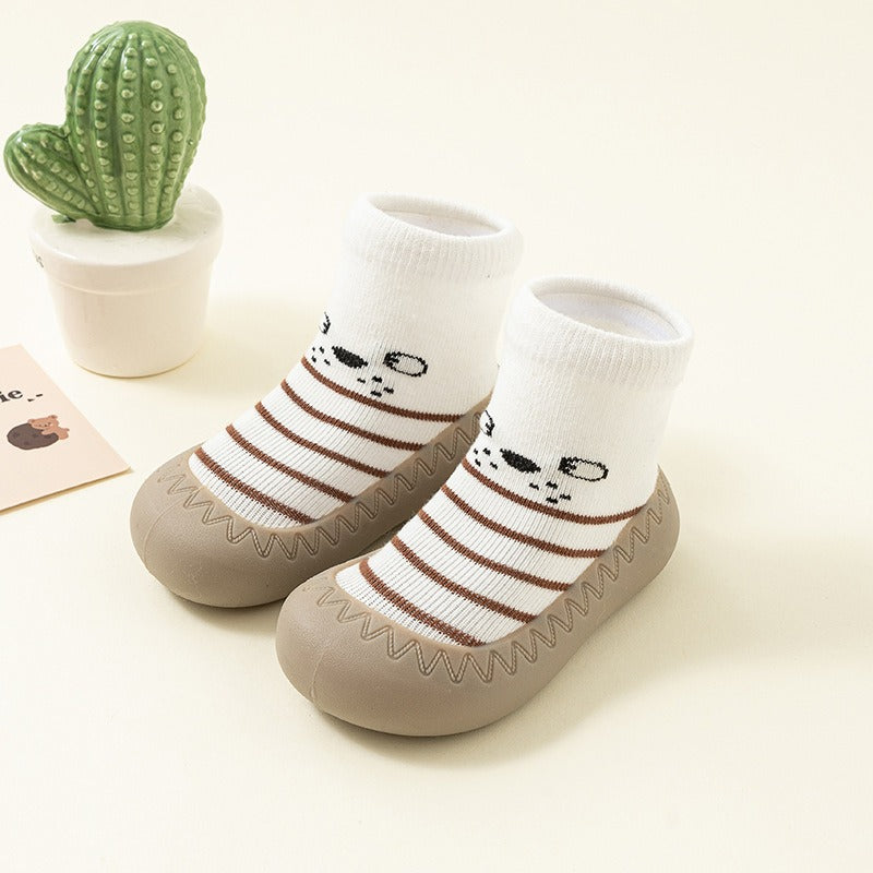 Chaussettes pour enfants à semelle épaisse Chaussures d'intérieur pour bébés