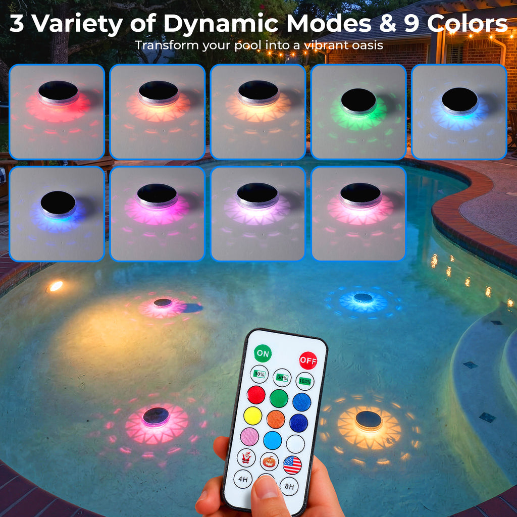 Pool flottante rechargeable solaire Lights-2 Pack