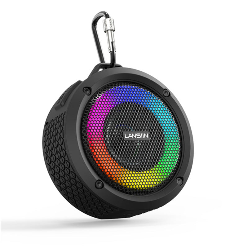 Round Waterproof Bluetooth haut-parleur portable Outdoor WTS Player avec éclairage RGB