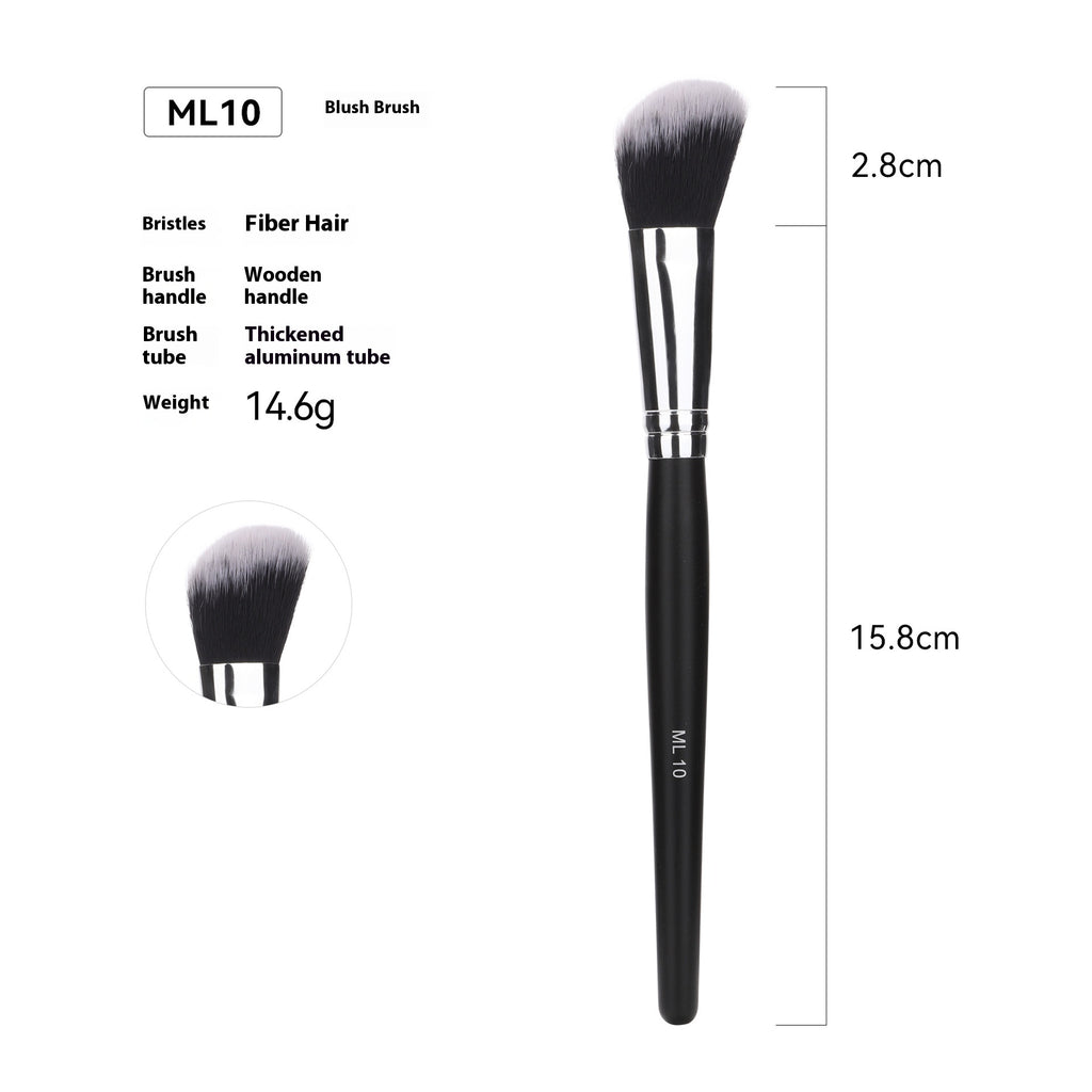 Vente Amazon Can Bulk 32 PCs Brush Suit Brush simple maquillage Sac en cuir avec poignée en bois