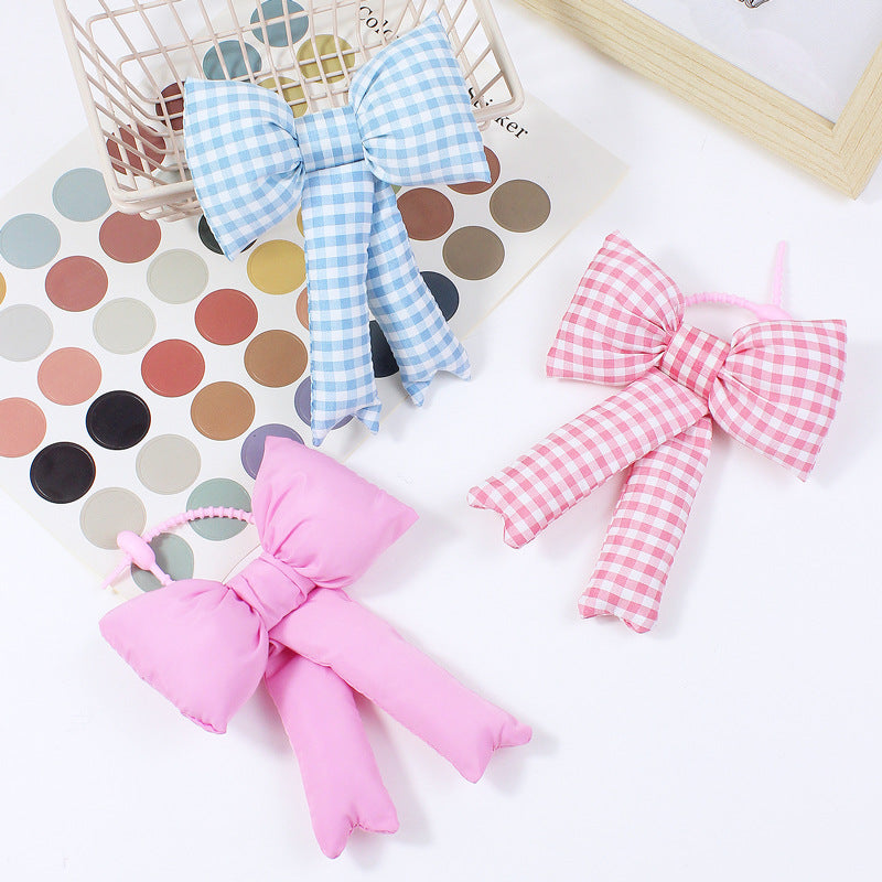 Tissu Plaid Bowknot Sac pendentif Accessoire