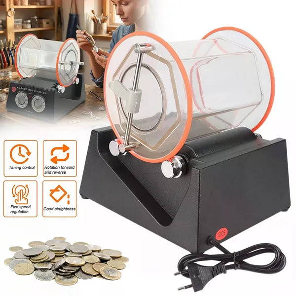 Rock Tumbler polissant machine à bijoux pierre polisseur avec perles 220V EU Plug