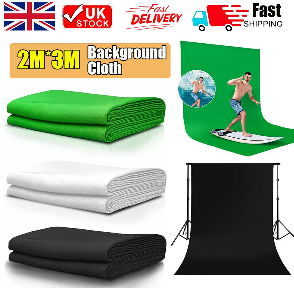 Photographie Backdrop fond de photo tissu écran Studio 2X3M couleurs UK-Noir Style