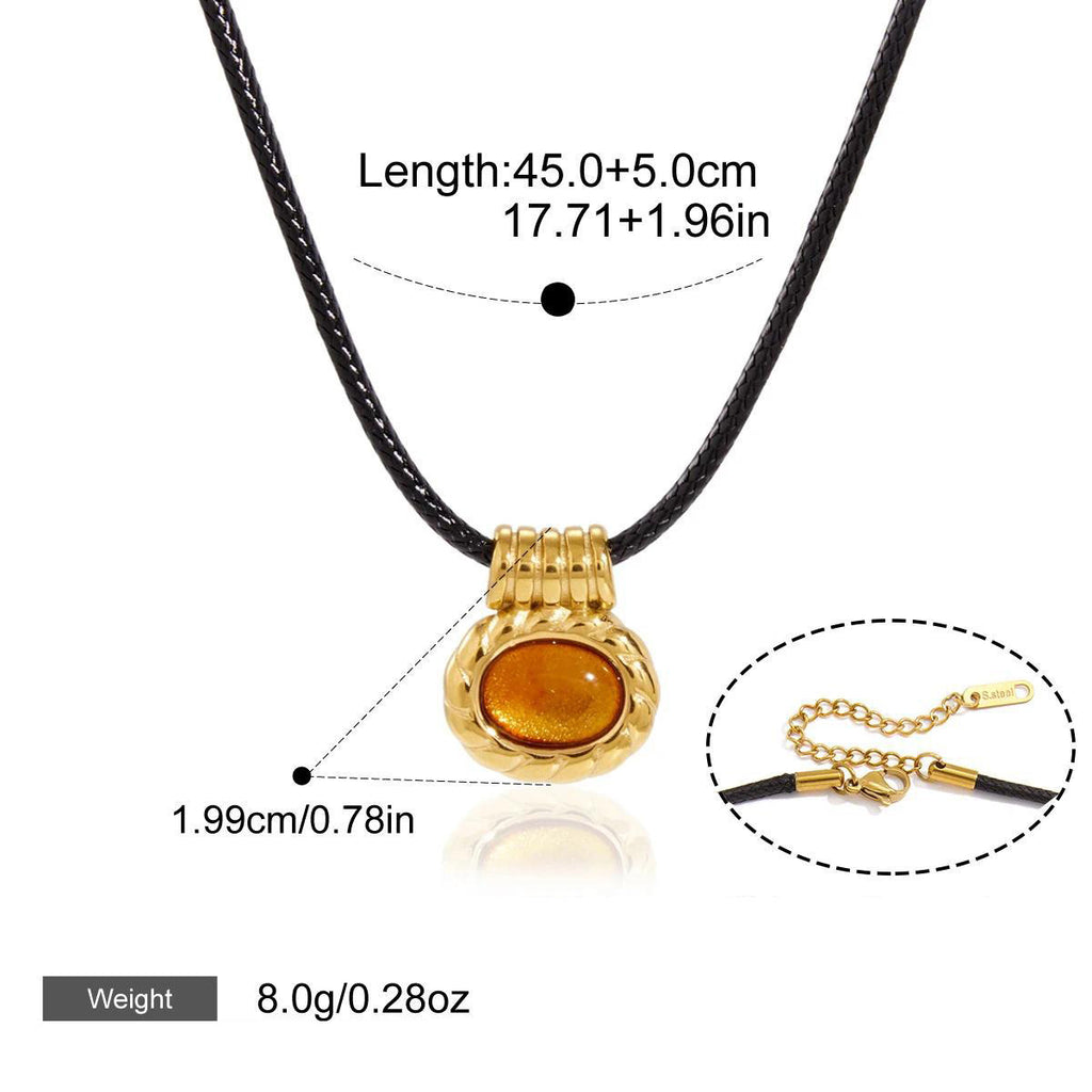 Collier en acier de titane résine Chaîne de sweater en acier de luxe