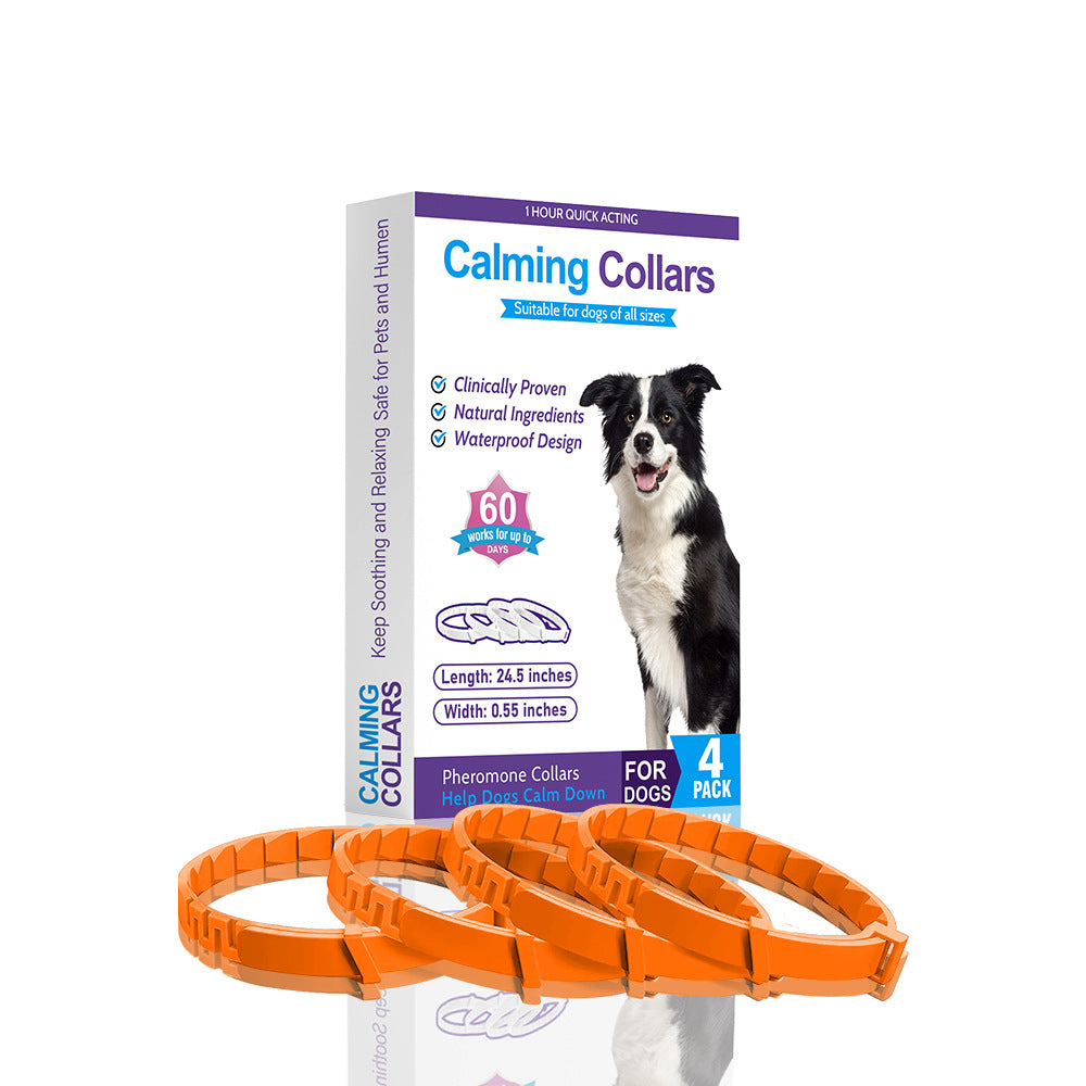 4-Pack Calming Pheromone Collars for Cats and Dogs to Relieve Anxiety
