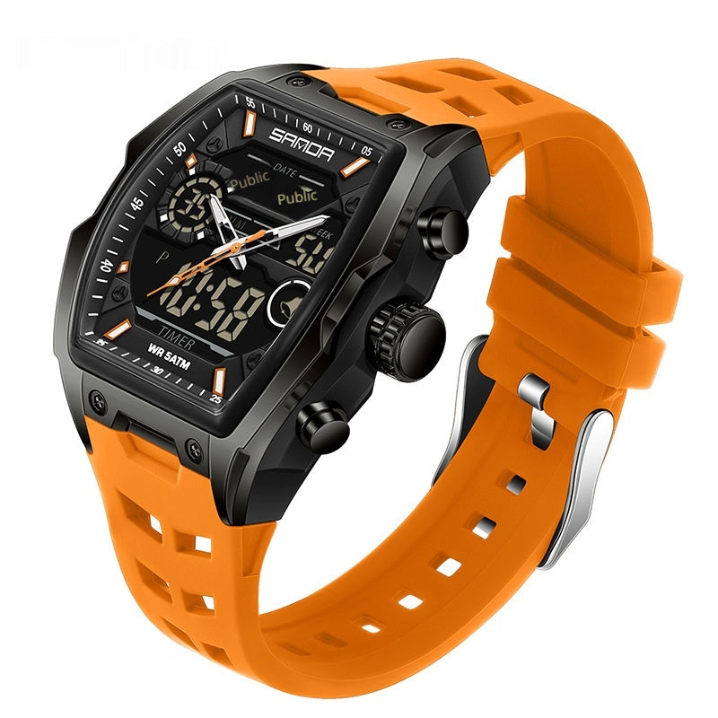 Multifonctionnel Cask-Shaped Luminous Sports Montre électronique