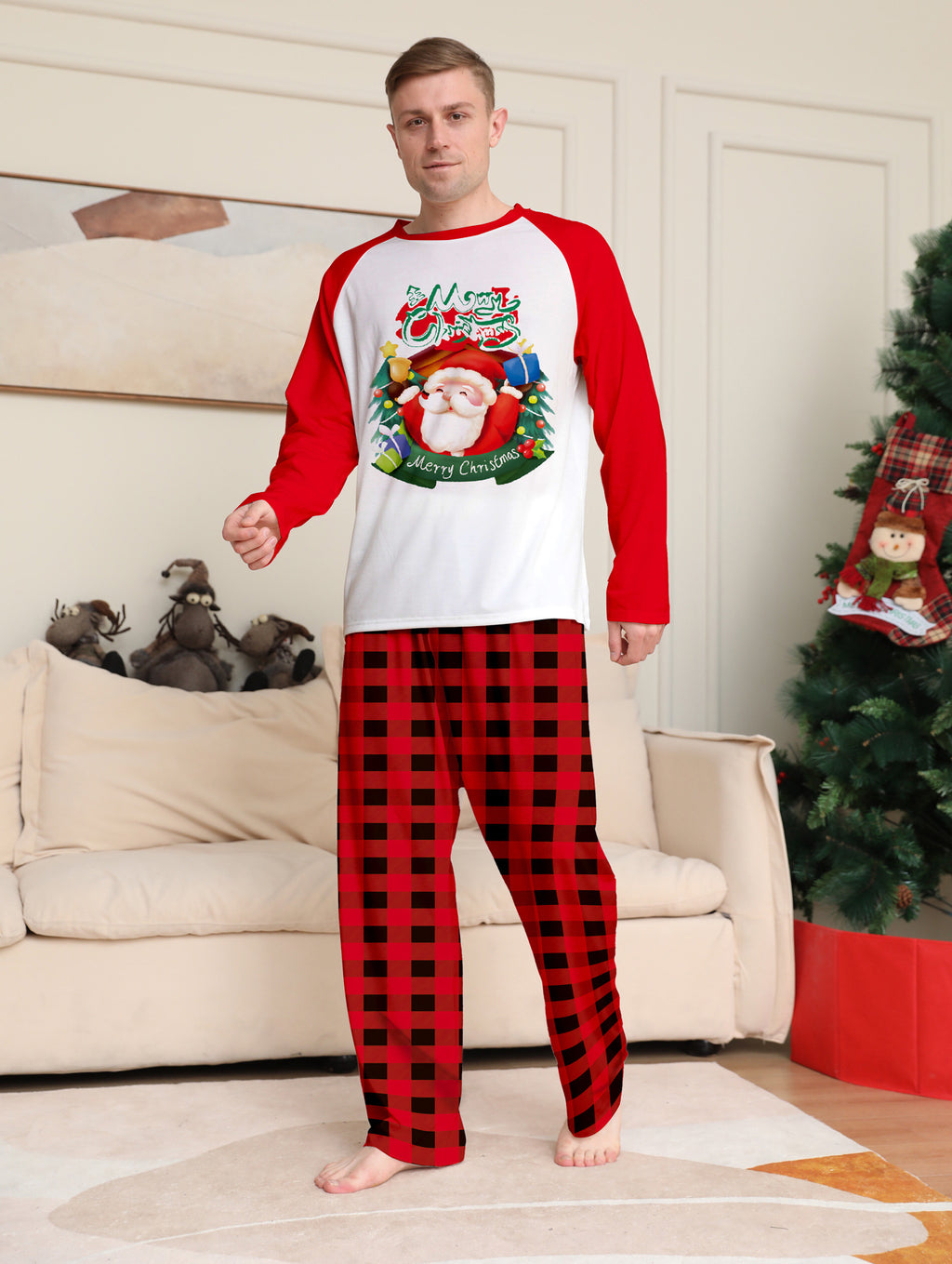 Pantalon de caricature imprimé manches longues costume de vacances
