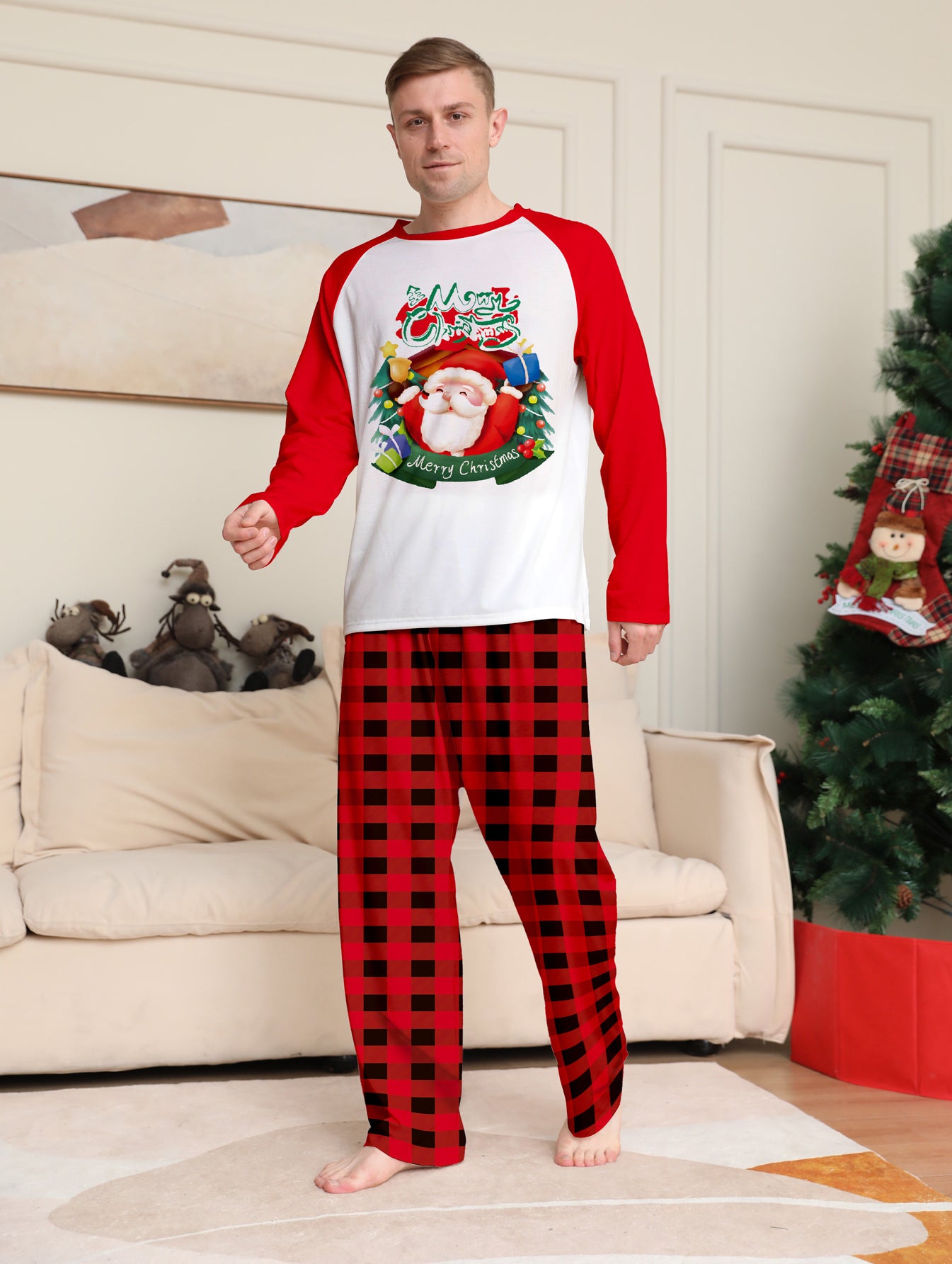 Pantalon de caricature imprimé manches longues costume de vacances