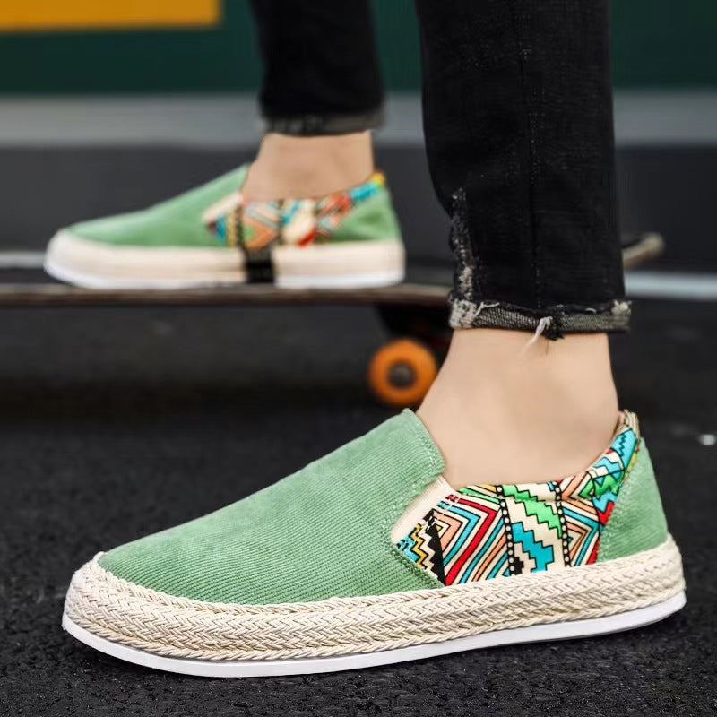 Ice Silk Summer Respirant Toile mince Casual Board Chaussures Soft Bottom Non-slip Tout-matchin