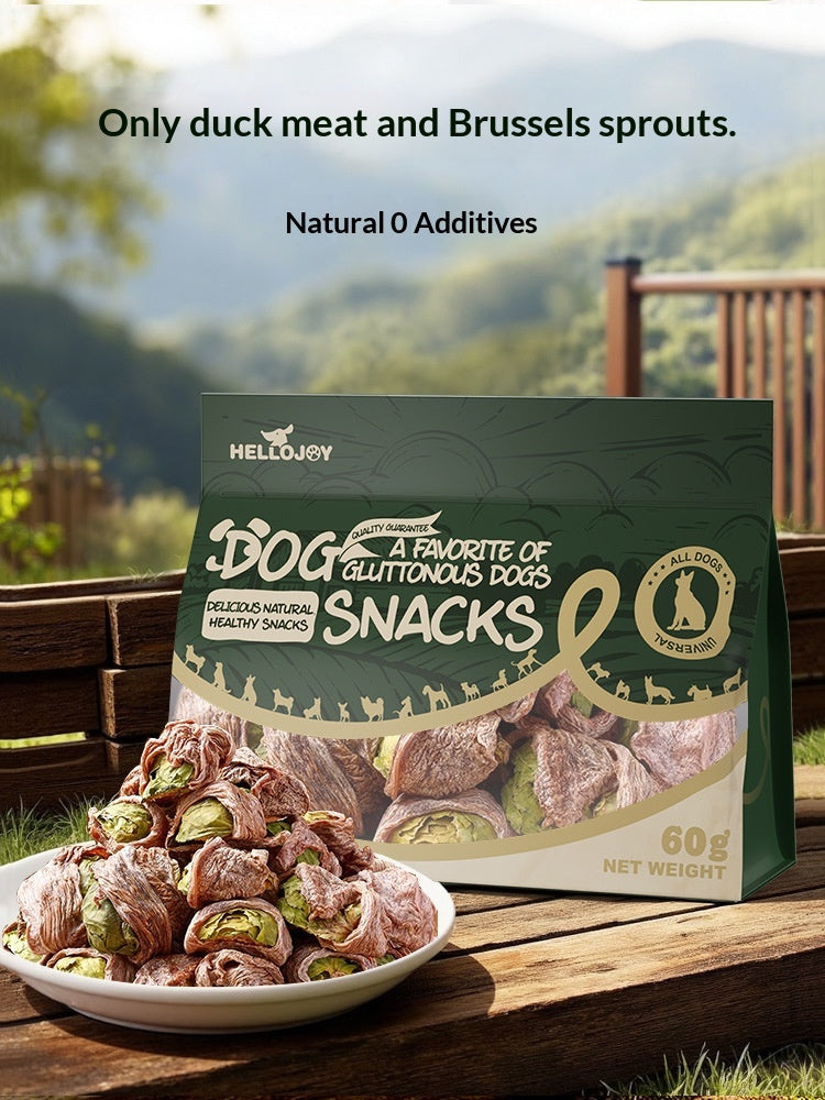 Chien d'animaux de compagnie traite les chews nutritifs de canard Okra