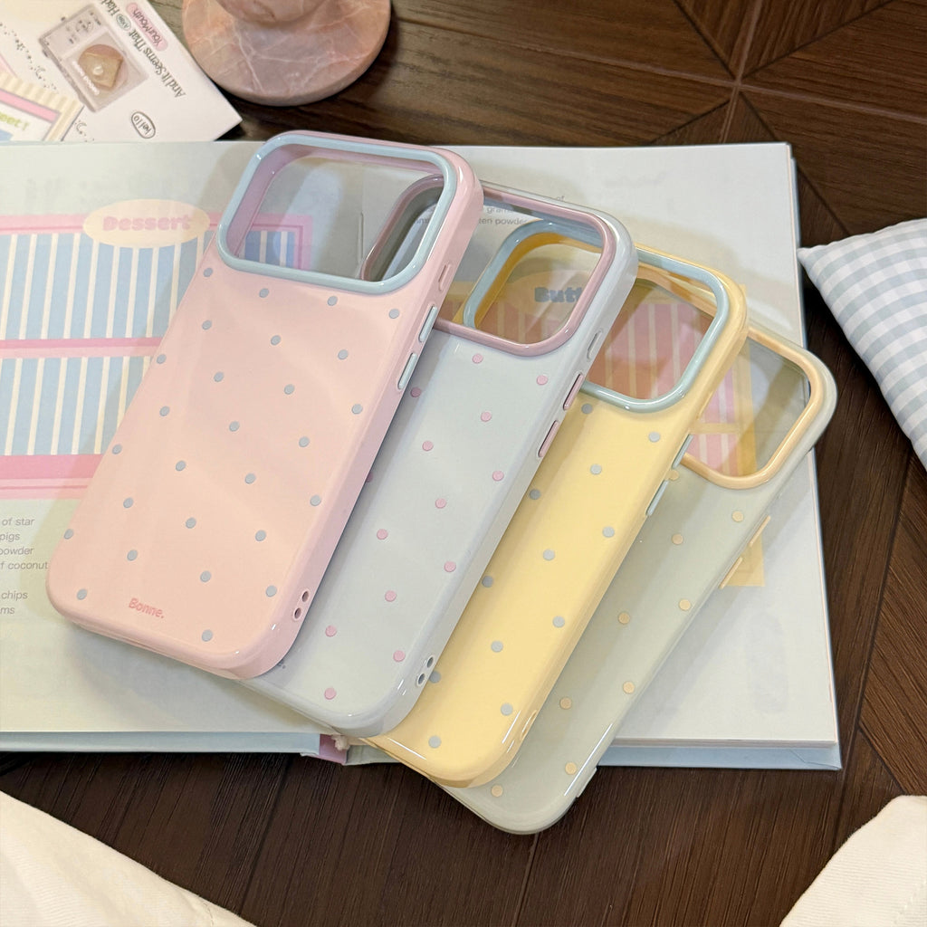 Bloc de couleur Polka-dot Étui de téléphone anti-drop
