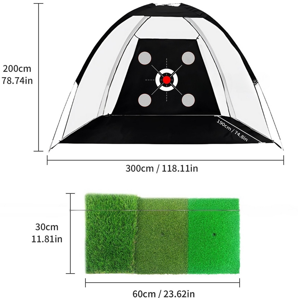 10x7ft Golf pratique Net Hitting Aid entraînement conduite saut à l'intérieur