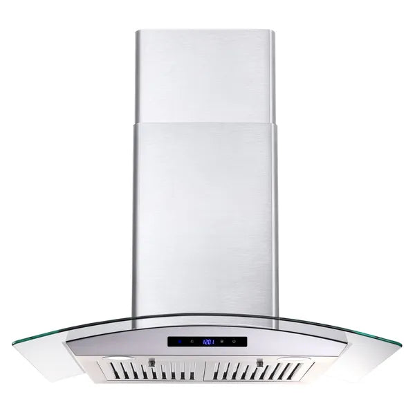 Hotte murale de 30 pouces 700CFM Panneau tactile en verre trempé