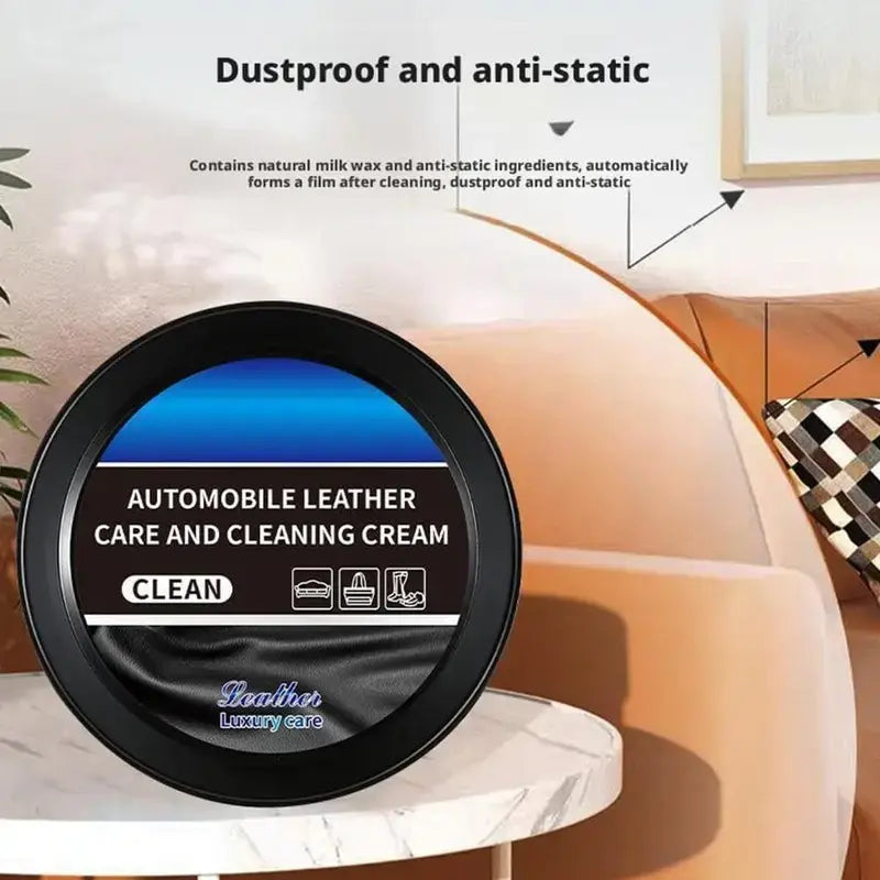 Soins de cuir Pâte de nettoyage Multifonctionnelle Soins de polissage en cuir Crème Effet durable Ca