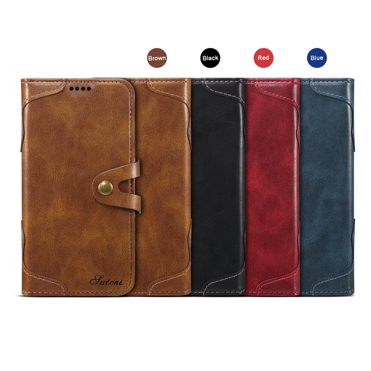 Étui de téléphone Flip sac portefeuille en cuir