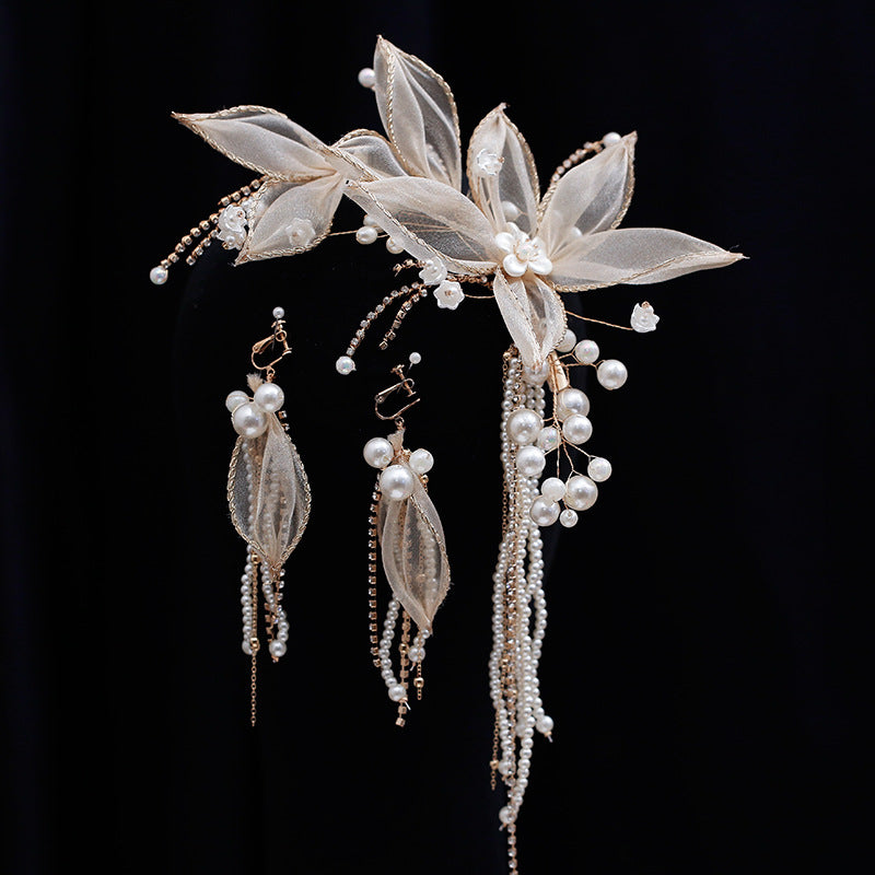 Fashion Bride Champagne Fleur Hairpin costume