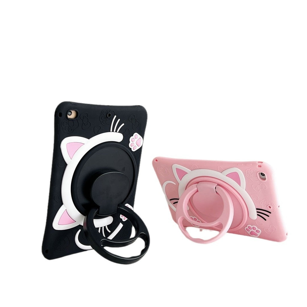 Support rotatif Cartoon Cat Face Tablet Case