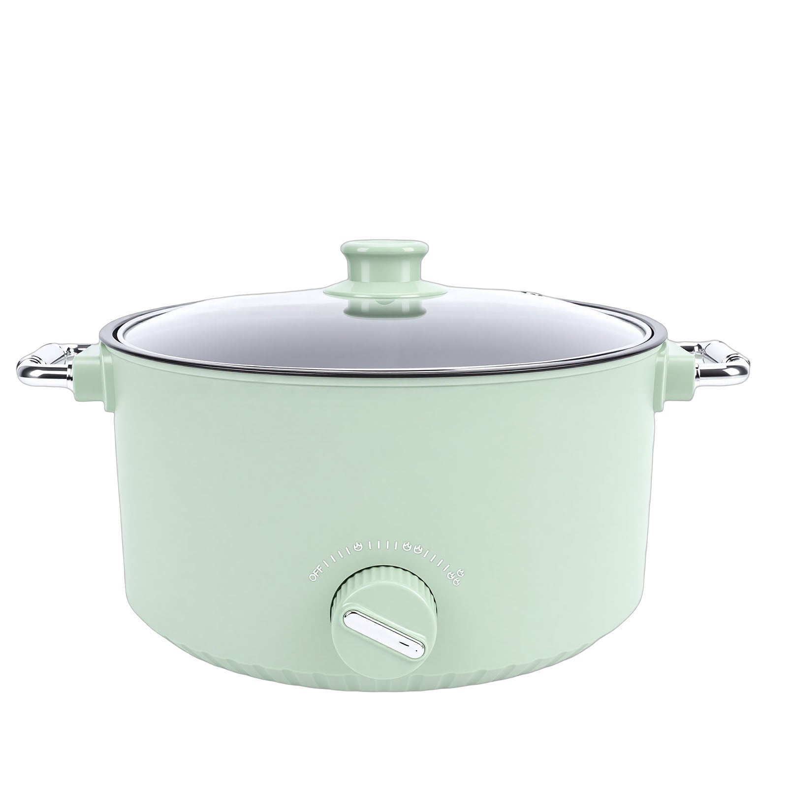 Pot électrique 800W 3L Catégorie alimentaire Revêtement antiadhésif Cuisinière électrique multifonctionnelle avec Stea