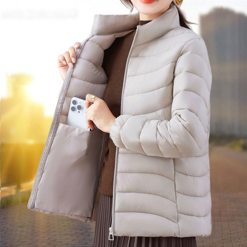 Femmes Coton rembourré manteau pour l'hiver Relaxed-fit Vêtements de dessus pour les personnes d'âge moyen