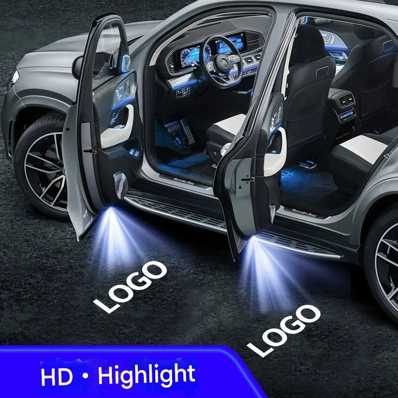 Voiture Bienvenue Lumière sans fil carbone motif fibre de porte infrarouge Projection lumière Ambi