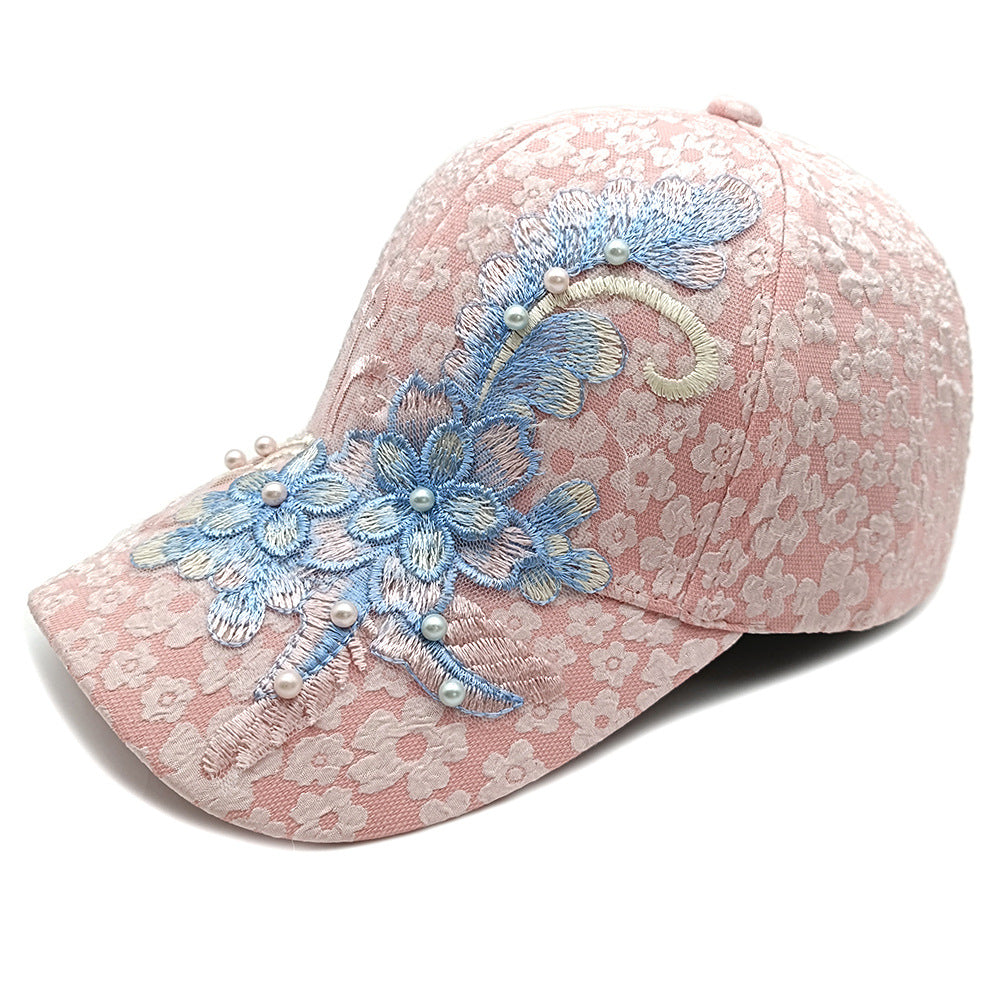 Tissu en dentelle respirante pour femmes avec broderie florale exquise dans un style doux