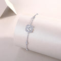 S925 Argent 2.2g 1ct Bracelet en halo moissanite