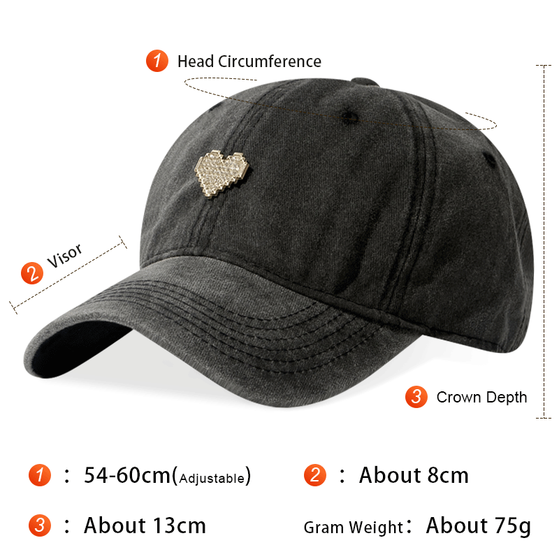 Mignon Teddy Bear Vintage Lavé chapeau de papa 3D en métal Emblem Casquette réglable Streetwear