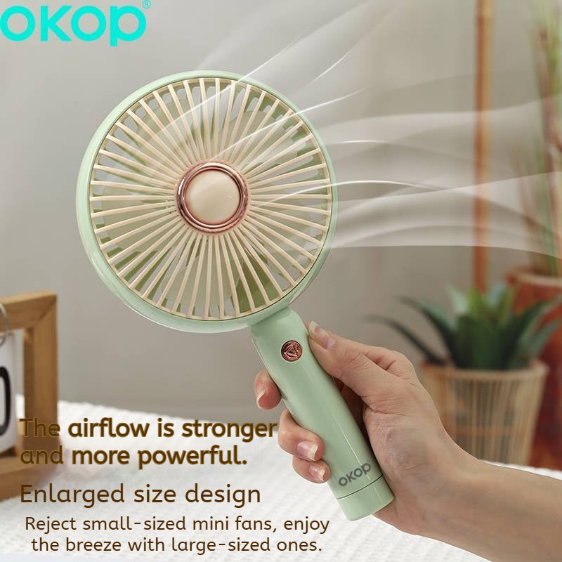 KP-F14 Minimalist élégant Mini ventilateur portable USB Rechargeable 3-Speed Desktop Compatible In