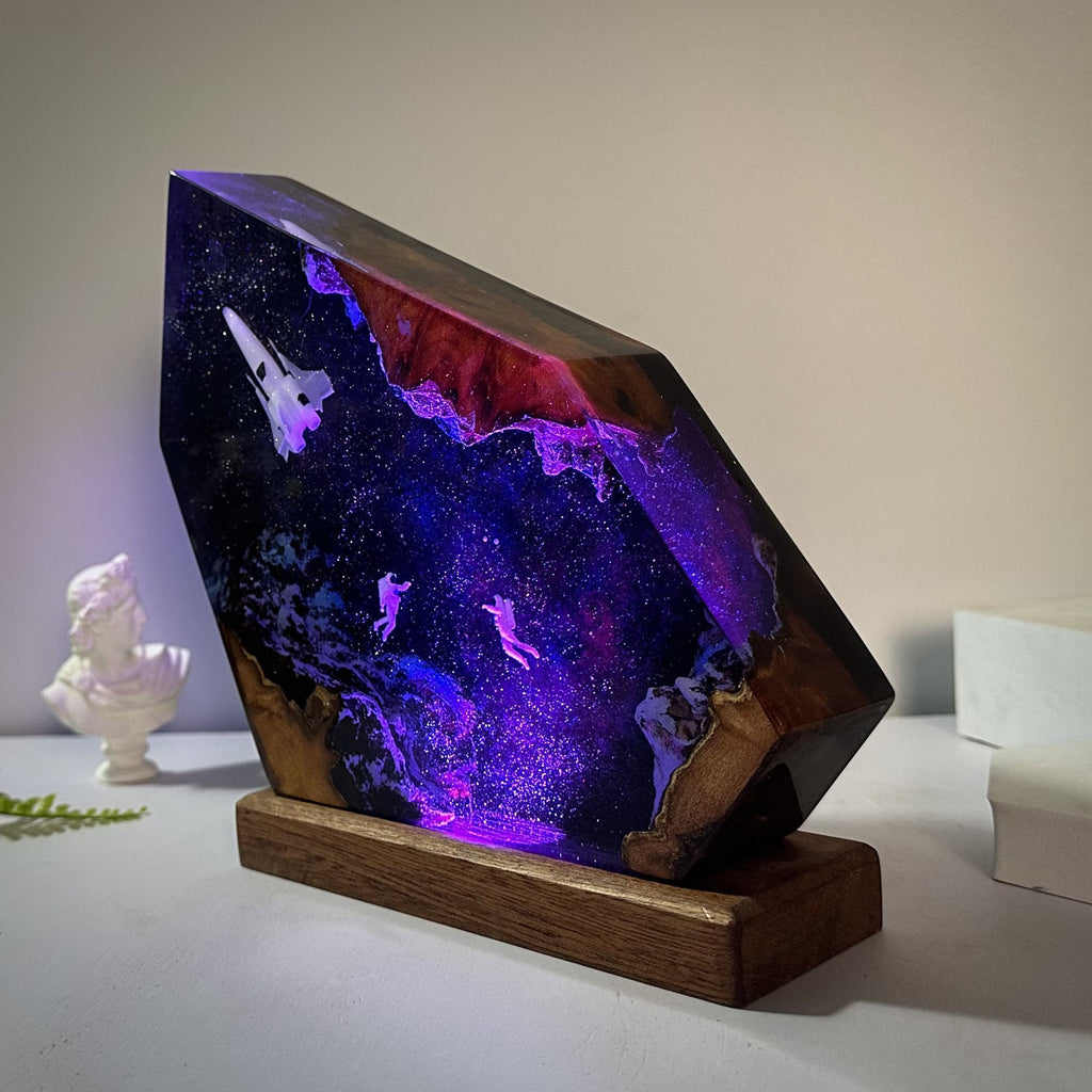 Astronaute Interstellaire Résine Lampe Universe Galaxy