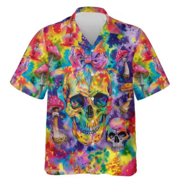 Chemise Homme imprimé en 3D avec motif abstrait haut de plage