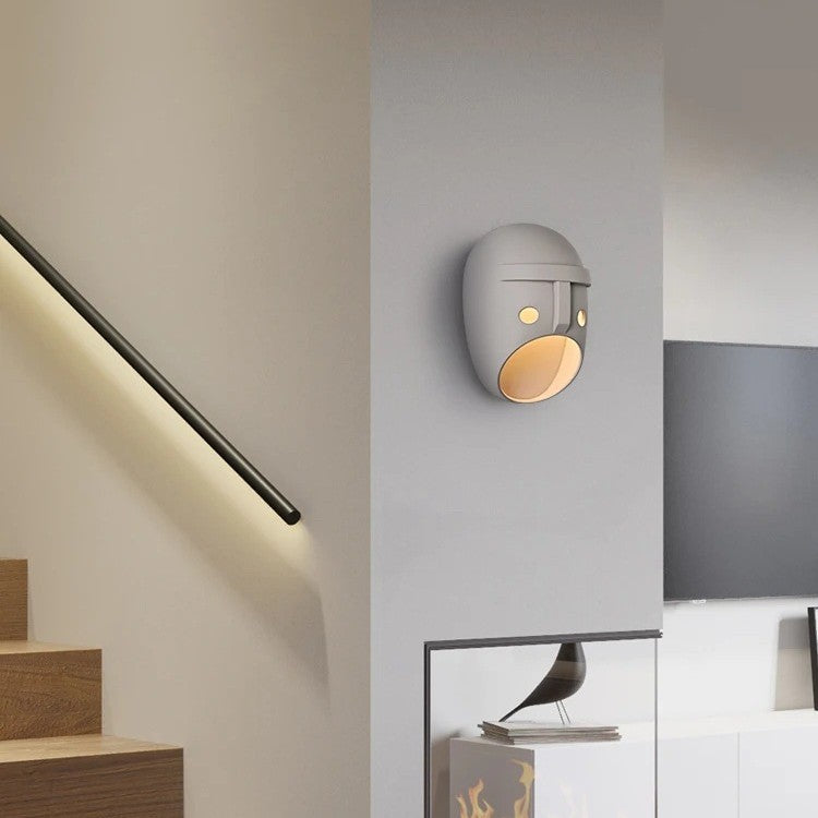 Personnalité Masque Lampe murale Lumière LED créative pour les chambres d'hôtes