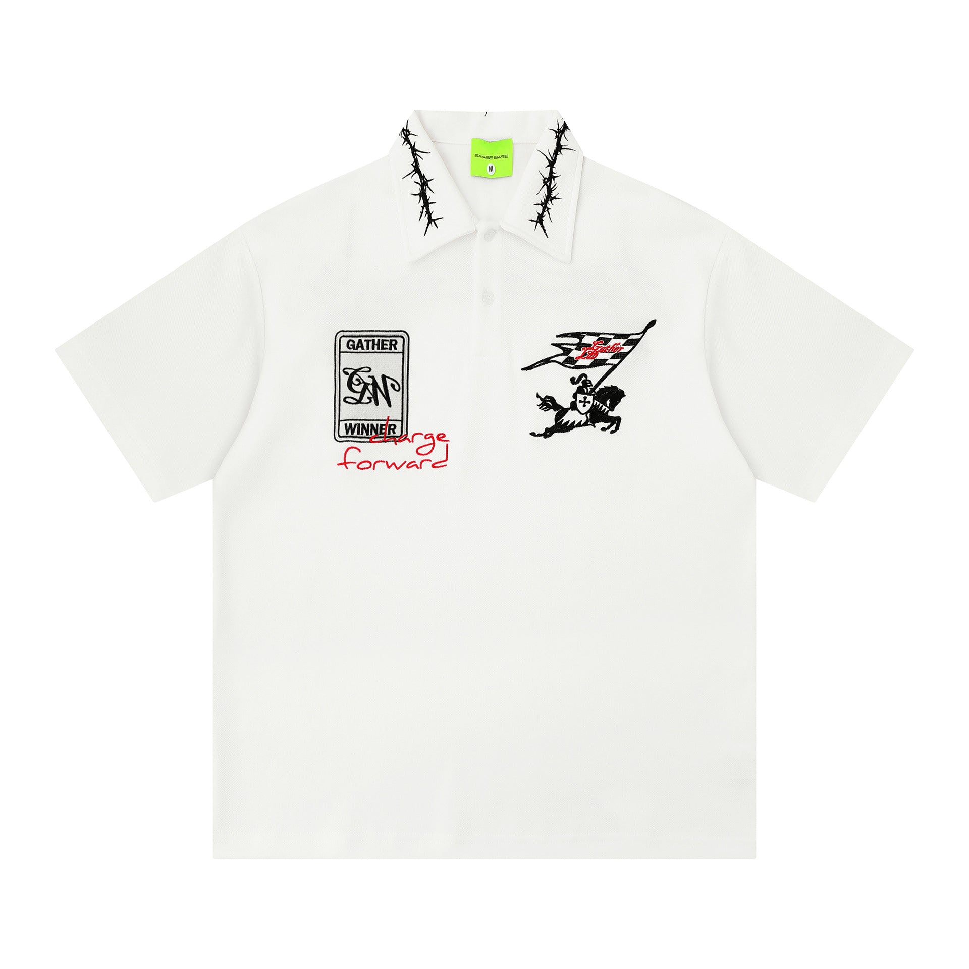 T-shirt retro à manches courtes en lapel