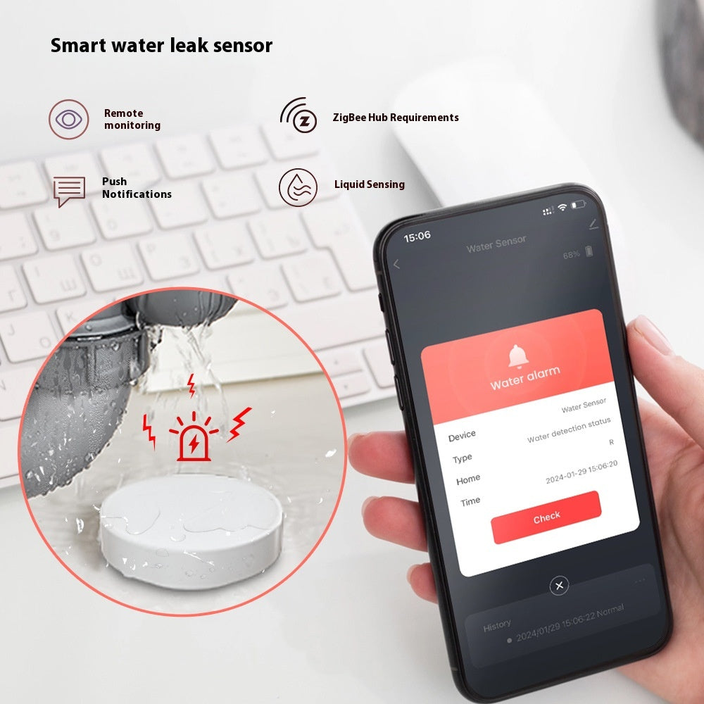 Capteur d'immersion d'eau Détecteur de fuite intelligent sans fil