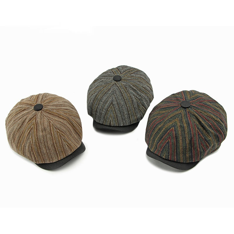 Mode Vintage bande hommes et femmes Beret