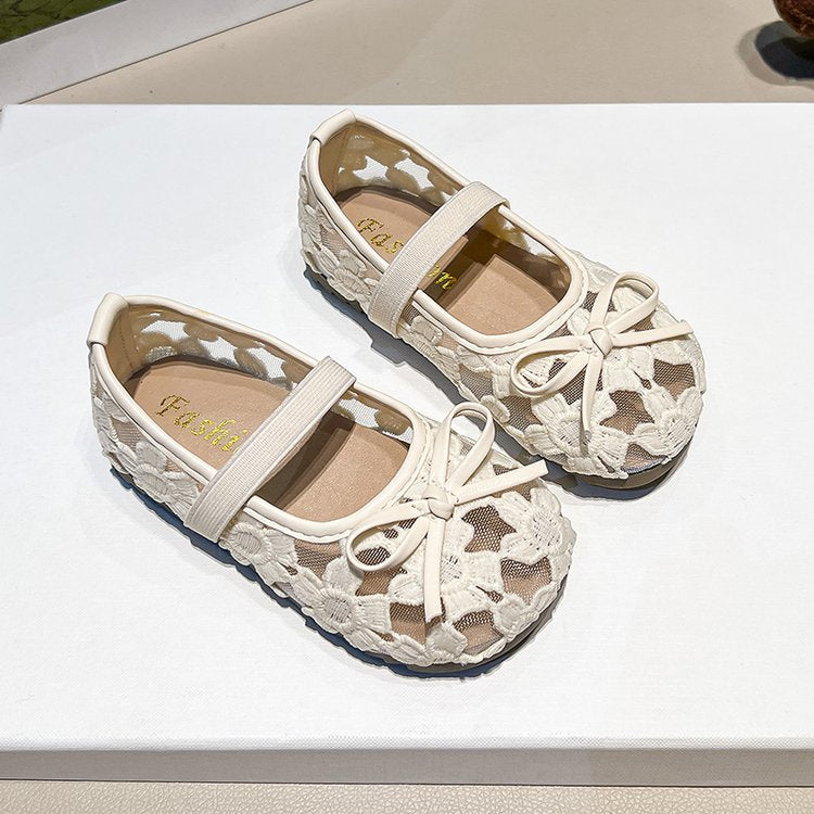 Chaussure simple en maille plate pour les femmes en style fée d'été avec jupe Dentelle Mary J