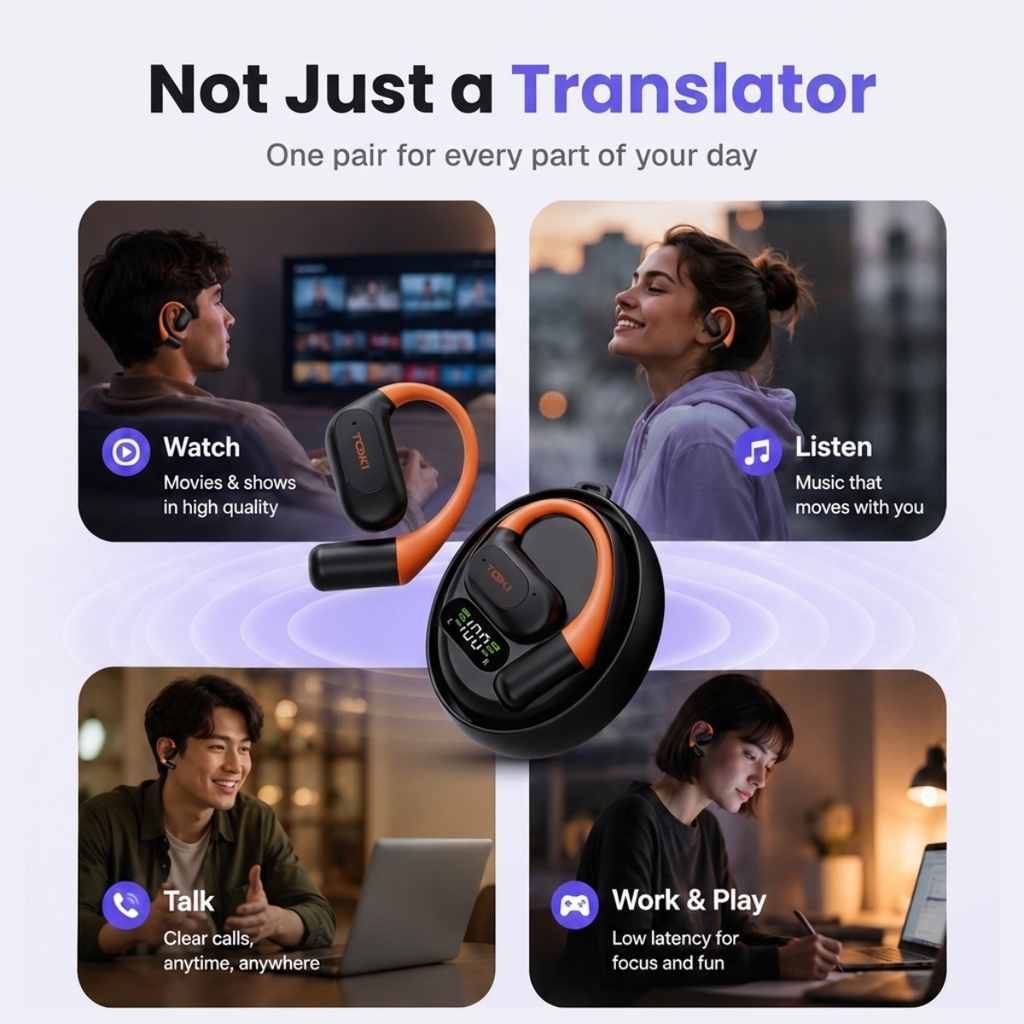 Toki Air-3 Ecouteurs de traduction de l'intelligence artificielle